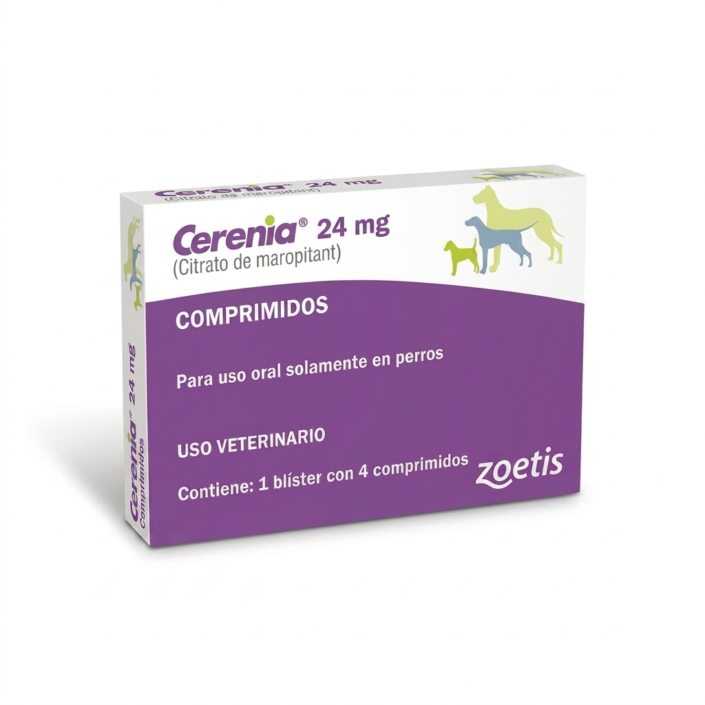 Cerenia 24 mg perros 4 comprimidos – Antiemético para Vómitos y Náuseas - Antihemeticos, Hepaticos y gástricos veterinaria en MasKotas Farmavet