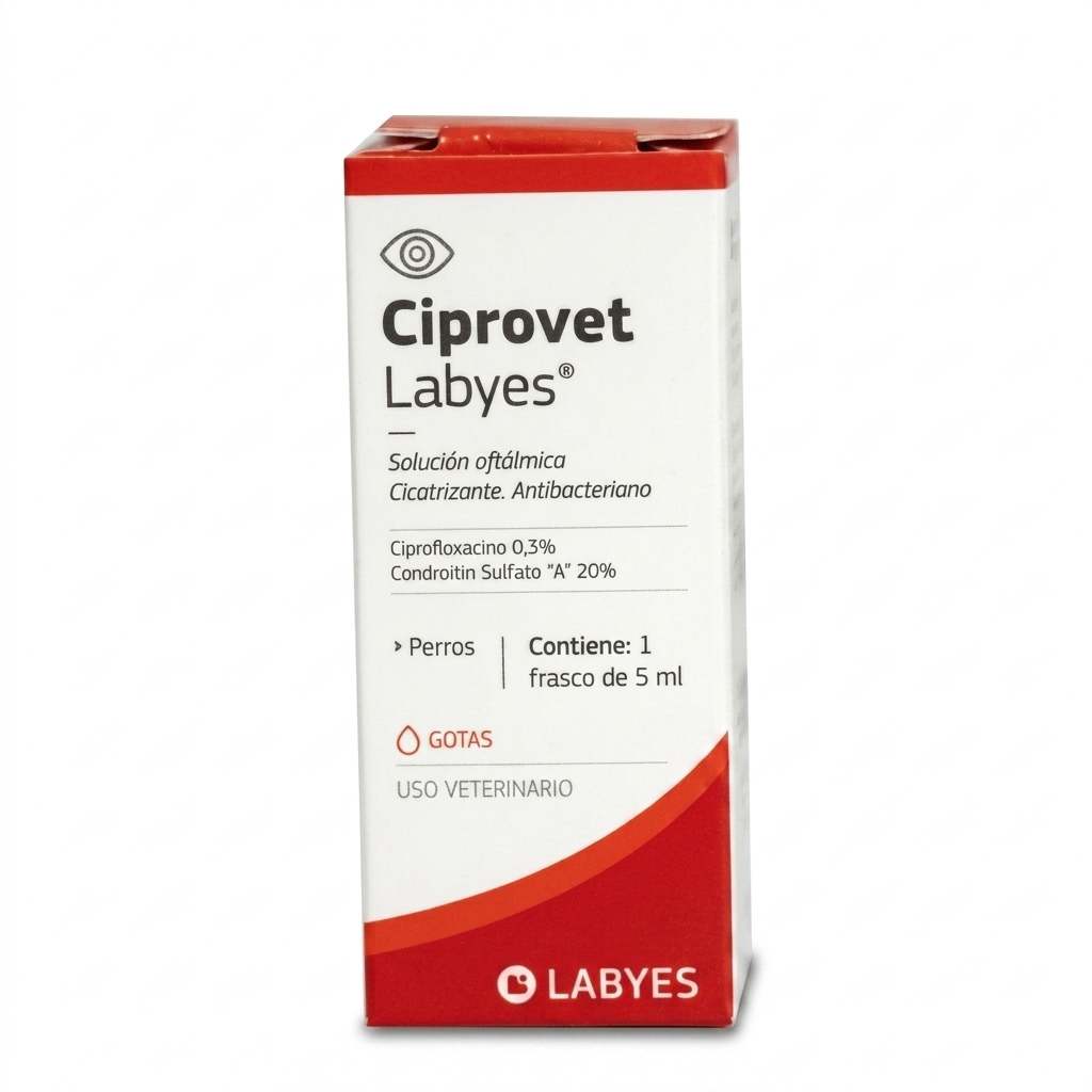 Ciprovet Solución Oftálmica Perros y Gatos – Antibiótico cicatrizante - Antibioticos veterinaria en MasKotas Farmavet
