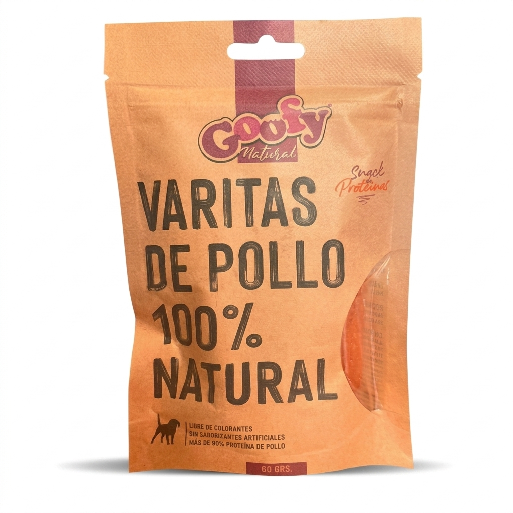 Goofy Varitas Pollo 60 g perro – Snack natural y refuerzo positivo en MasKotas Farmavet - Especialistas en Dermatología