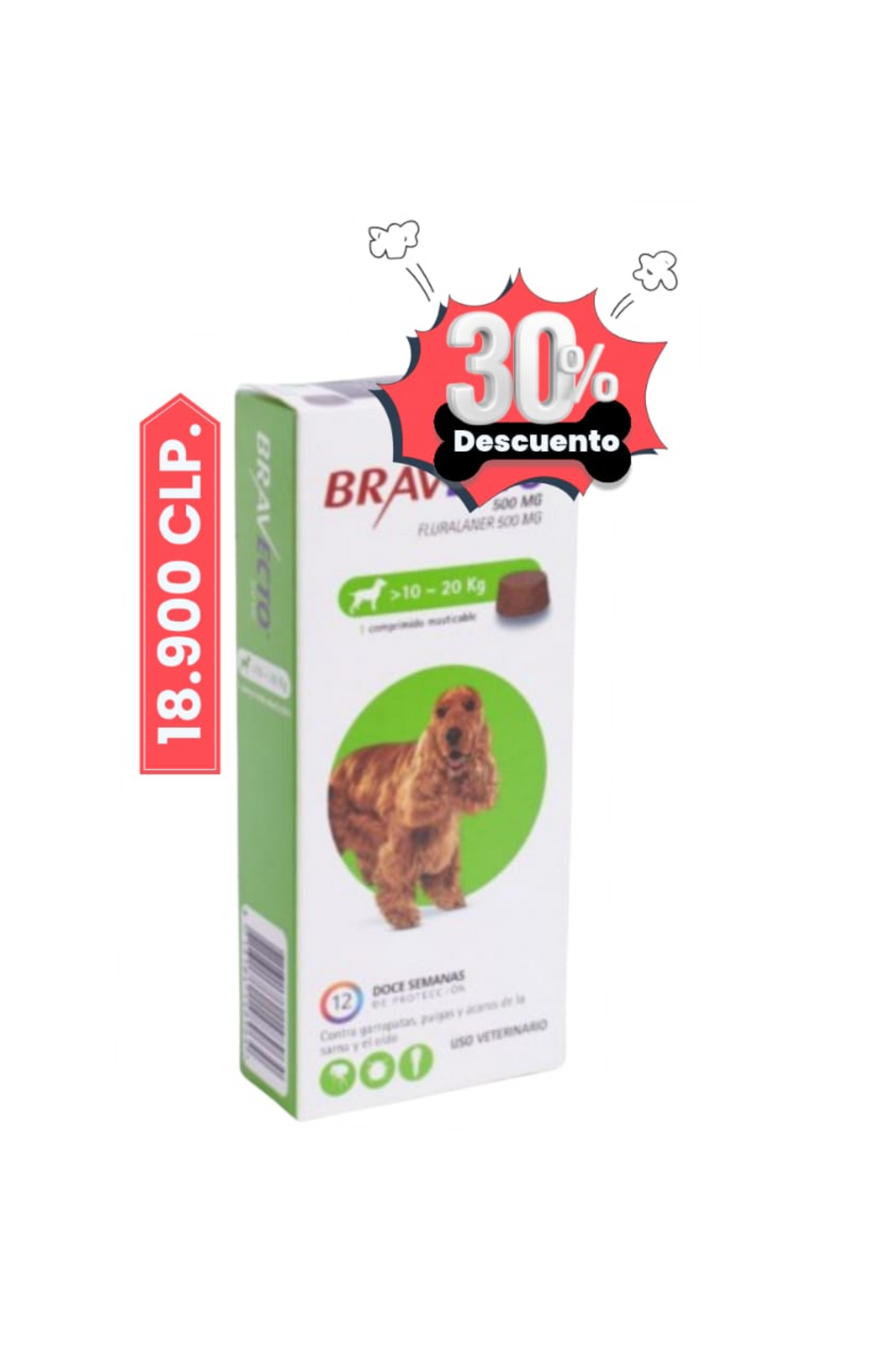 Bravecto 10 a 20 kg x 1 comp.
