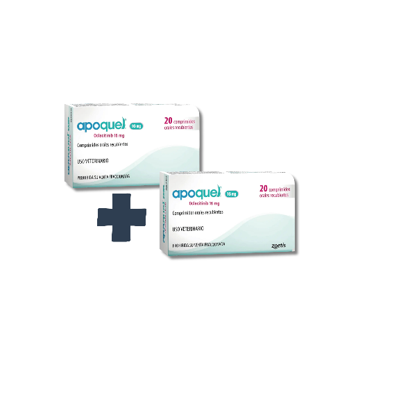 Apoquel 16 mg pack 2 cajas – Tratamiento continuo para perros grandes (40 comprimidos)