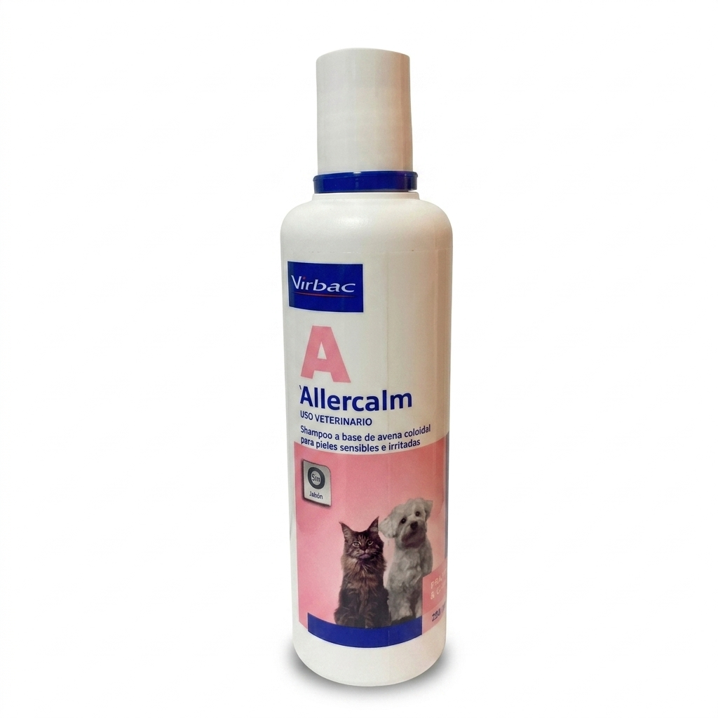 Allercalm Shampoo 250 ml – Piel sensible y alivio de irritaciones - perros y gatos de Virbac en MasKotas Farmavet
