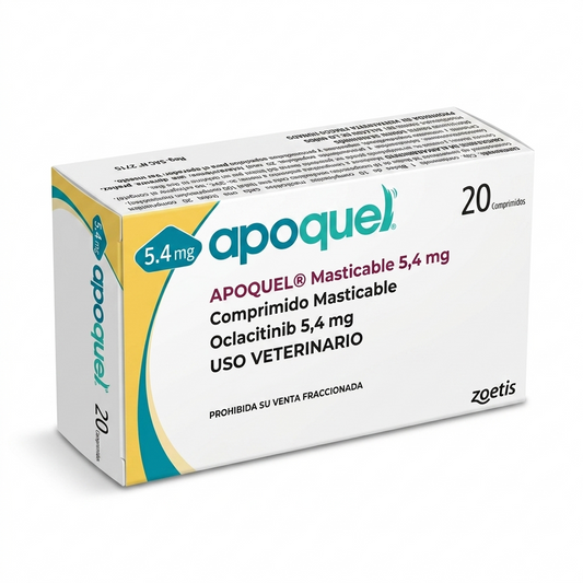 Apoquel 5.4 mg masticable perros medianos – picazón y dermatitis alérgica - Dermatológicos veterinaria Zoetis en MasKotas Farmavet
