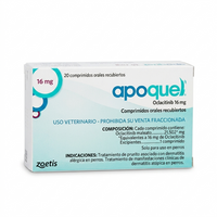 Apoquel 16 mg para perros grandes – Control de dermatitis alérgica (20 comprimidos)