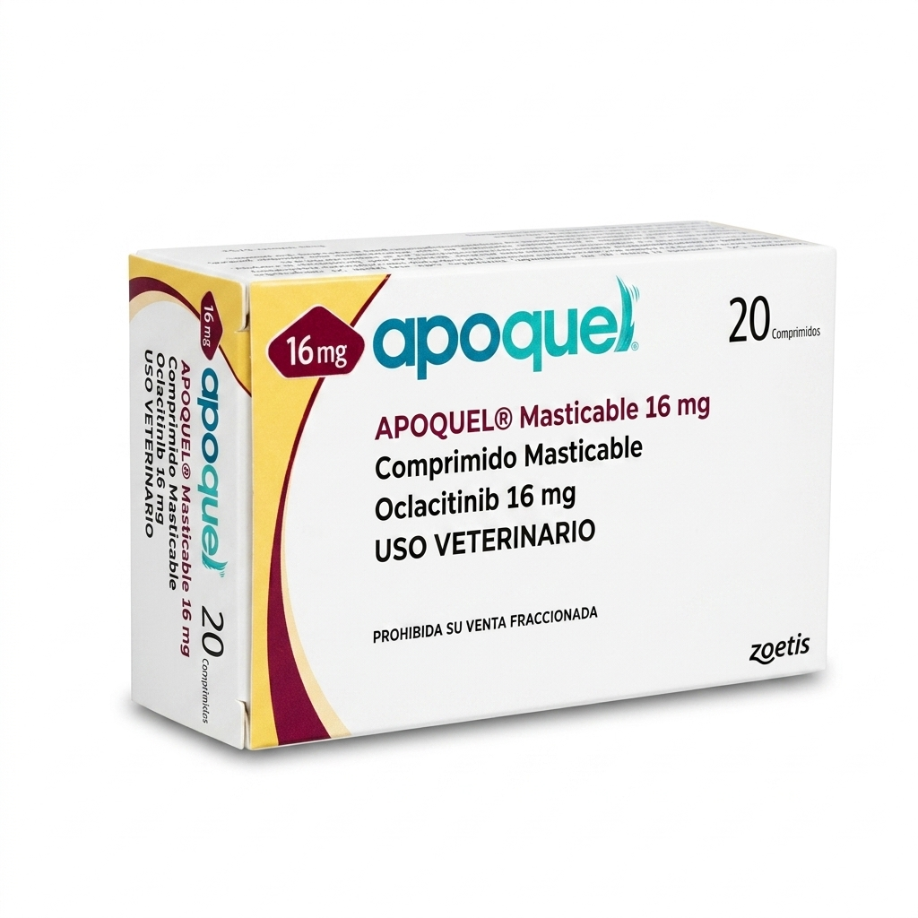 Apoquel 16 mg masticable perros – picazón y dermatitis alérgica severa - Dermatológicos veterinaria Zoetis en MasKotas Farmavet
