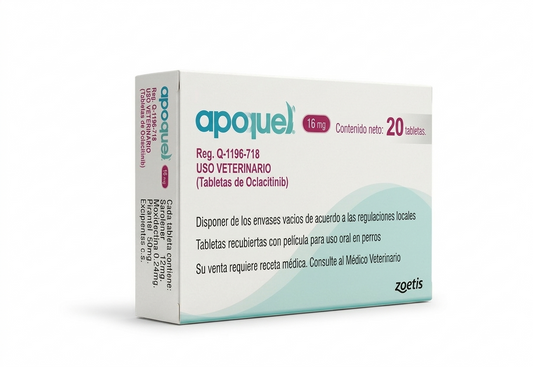 Apoquel 16 mg para perros grandes – Control de dermatitis alérgica (20 comprimidos)