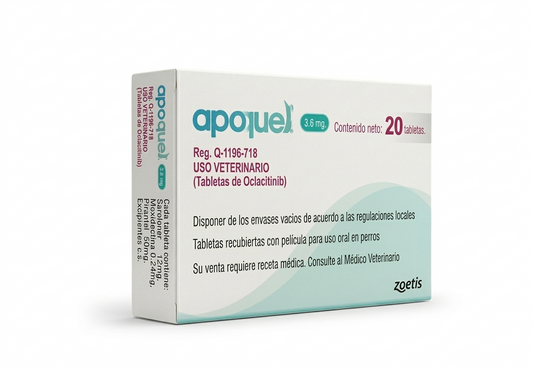 Apoquel 3.6 mg para perros pequeños – Control de dermatitis alérgica (20 comprimidos)