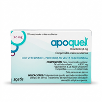 Apoquel 3.6 mg para perros pequeños – Control de dermatitis alérgica (20 comprimidos)