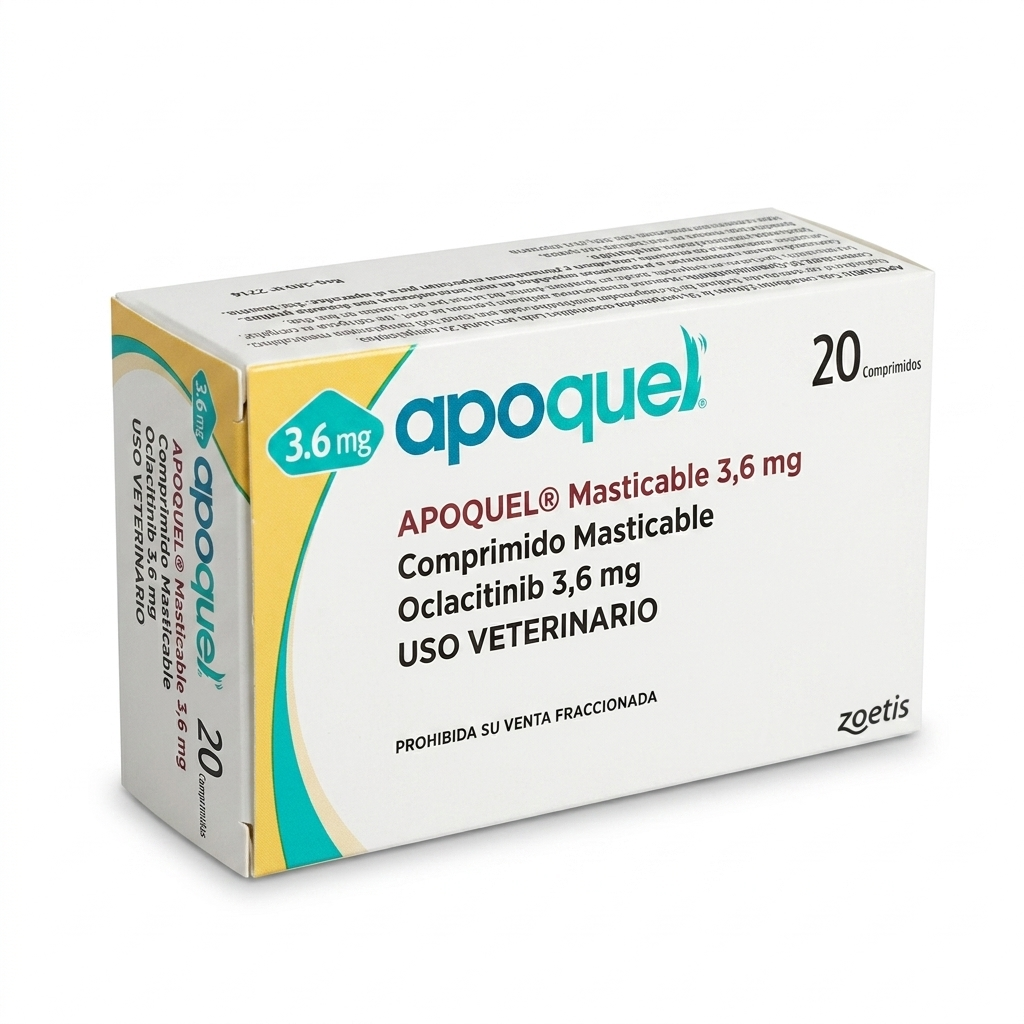 Apoquel 3.6 mg masticable perros pequeños – picazón y dermatitis alérgica - Dermatológicos veterinaria Zoetis en MasKotas Farmavet

