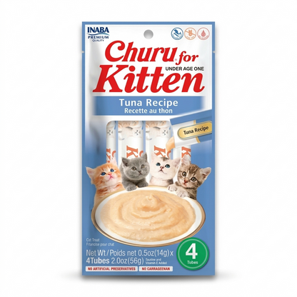 Churu Gatitos Atún 4un Snacks Gatos – Hidratación y nutrición para gatitos - Prebióticos y probioticos veterinaria en MasKotas Farmavet

