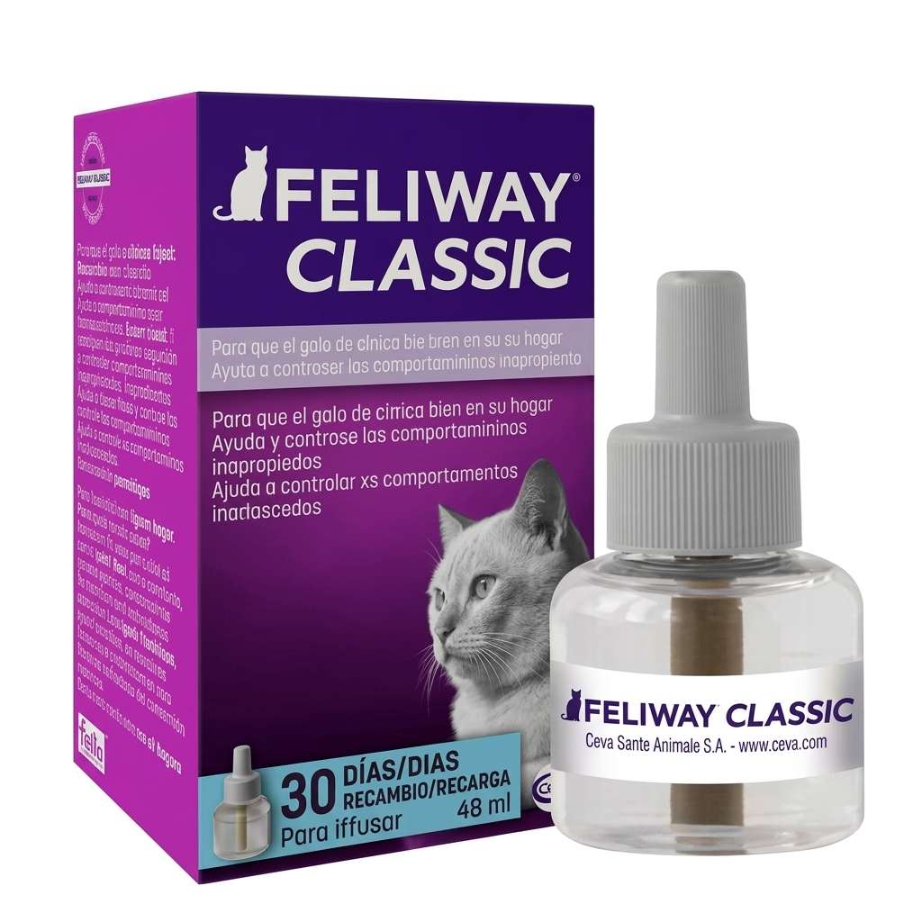 Feliway Classic Gatos  Recarga – Reductor de estrés en MasKotas Farmavet - Especialistas en Dermatología