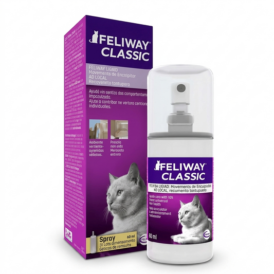 Feliway Classic en Spray 60 ml – Calmante para gatos en traslados en MasKotas Farmavet - Especialistas en Dermatología
