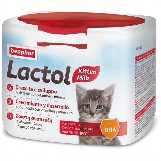 Lactol Gatitos 500 g – Sustituto de leche materna para crecimiento saludable - Vitaminas y Suplementos veterinaria en MasKotas Farmavet
