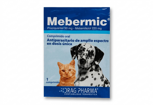 Mebermic - 1 Comprimido - Antiparasitario interno perro y gato