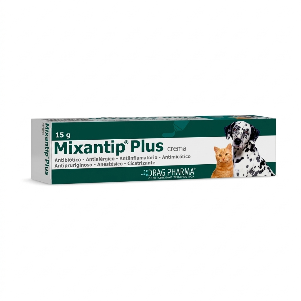 Mixantip Plus Crema 15 g Perros y Gatos – Infecciones, heridas y dermatitis - Dermatológicos veterinaria en MasKotas Farmavet

