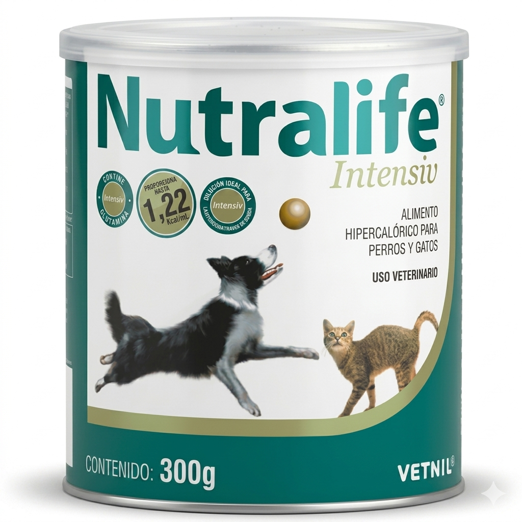 Nutralife Intensiv 300 g perros y gatos – recuperación nutricional y refuerzo energético - Vitaminas y Suplementos veterinaria en MasKotas Farmavet
