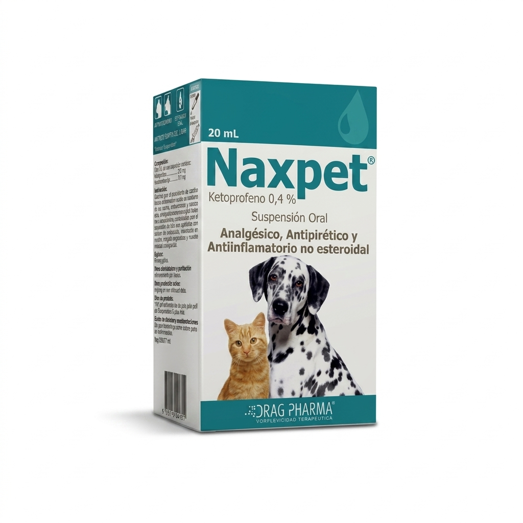 Naxpet 20 ml – Suspensión Ketoprofeno – Antiinflamatorio y Analgésico Perros - Antiinflamatorios veterinaria en MasKotas Farmavet
