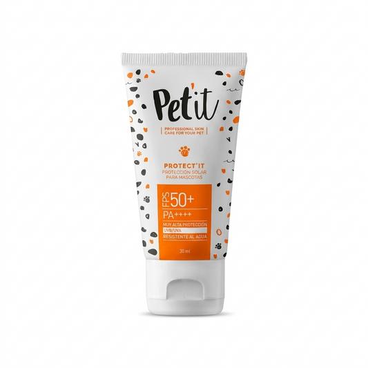 Pet’it Protect’it FPS 50 30 g perros y gatos – Protector solar - Dermatológicos veterinaria en MasKotas Farmavet
