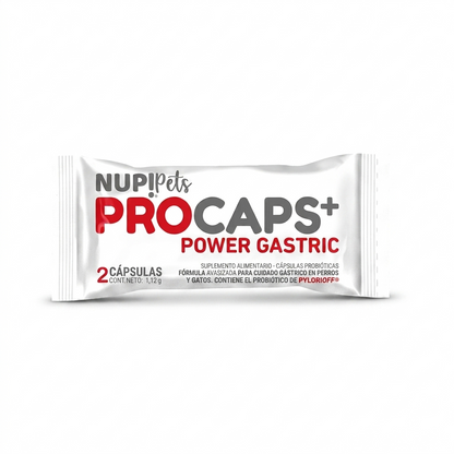 NUP! Pets ProCaps Power Gastric 2 Cápsulas Perros y Gatos – Apoyo gástrico rápido - Prebióticos y probioticos veterinaria en MasKotas Farmavet
