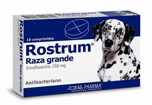 Rostrum 150 mg - 10 comprimidos - Perros Grandes – Antibiótico Amplio Espectro