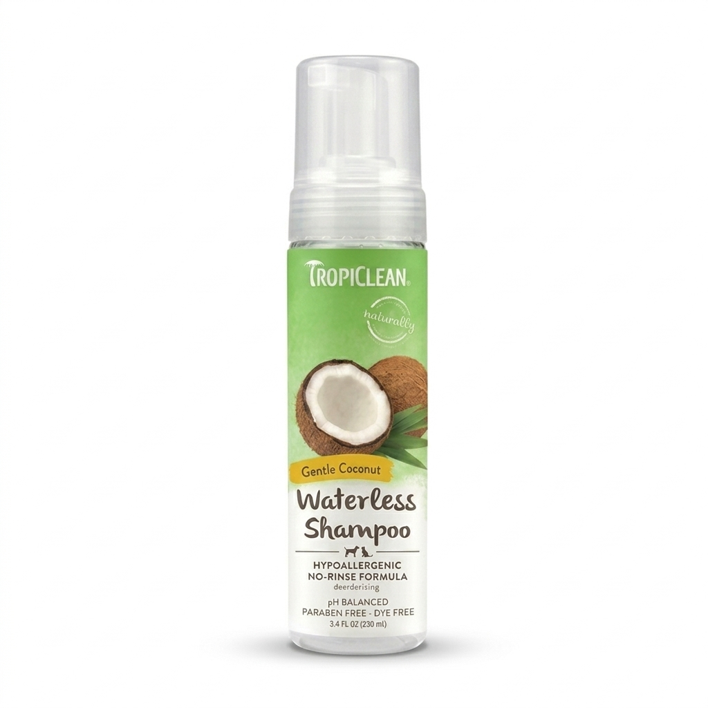 Shampoo TropiClean Sin Enjuague Hipoalergénico 220 ml – Limpieza suave en MasKotas Farmavet - Especialistas en Dermatología
