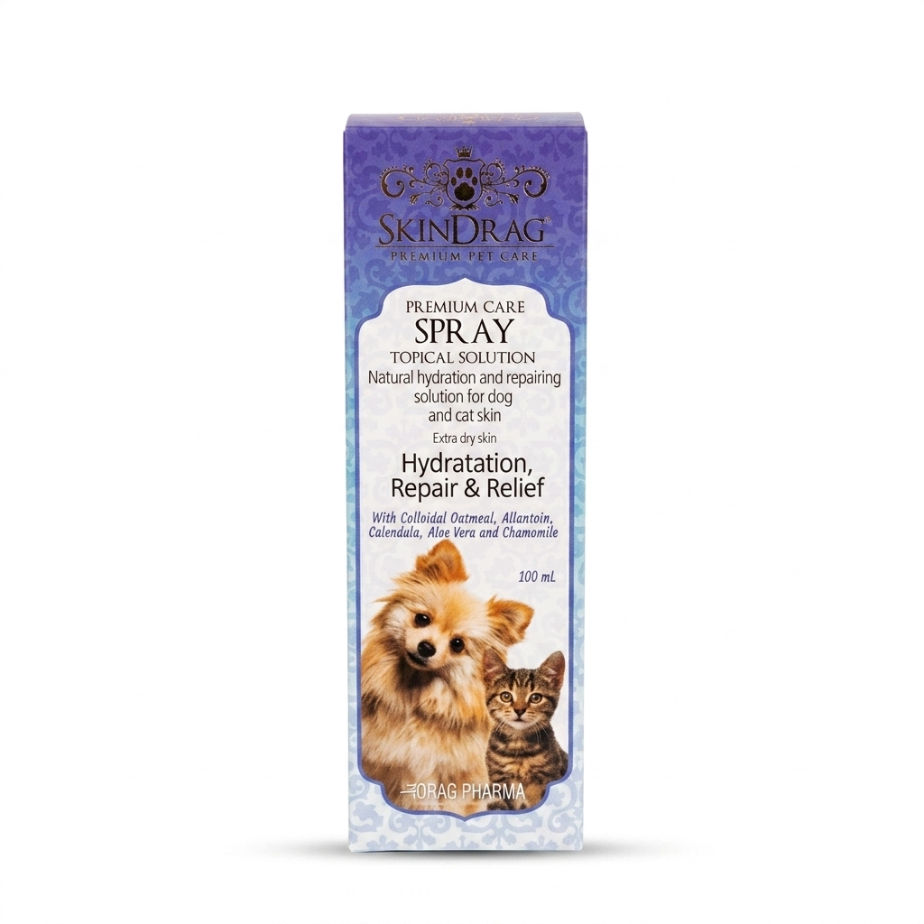 Skin Drag Premium Care Spray perros y gatos – hidratación y reparación cutánea - Dermatológicos veterinaria en MasKotas Farmavet
