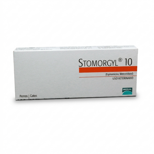 Stomorgyl 10 mg - 10 Comprimidos - Antibiótico Bucal Perros y Gatos - Antibioticos veterinaria en MasKotas Farmavet
