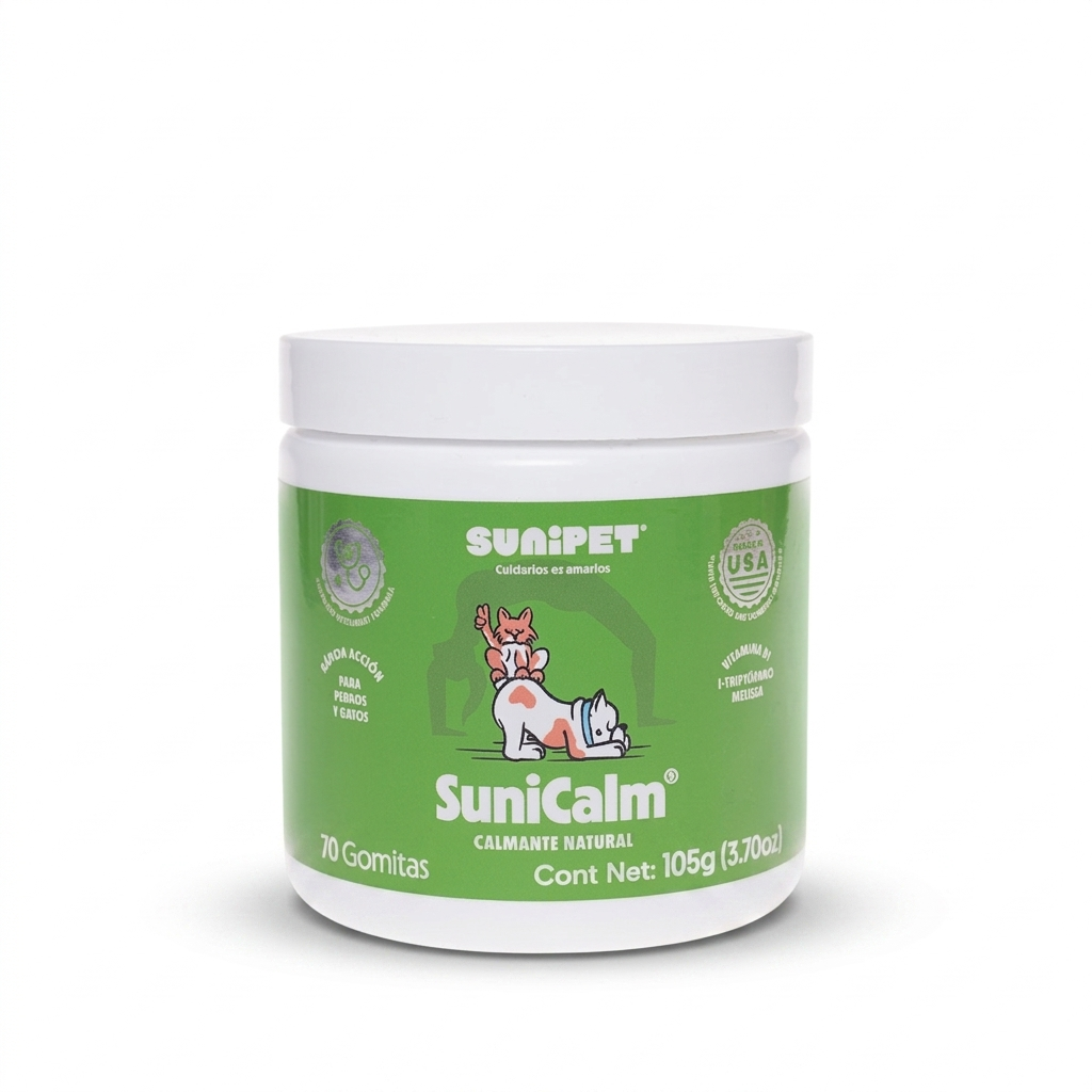 Sunicalm Calmante Natural Perros y Gatos 70 Gomitas - Reduce Estrés y Ansiedad en MasKotas Farmavet - Especialistas en Dermatología
