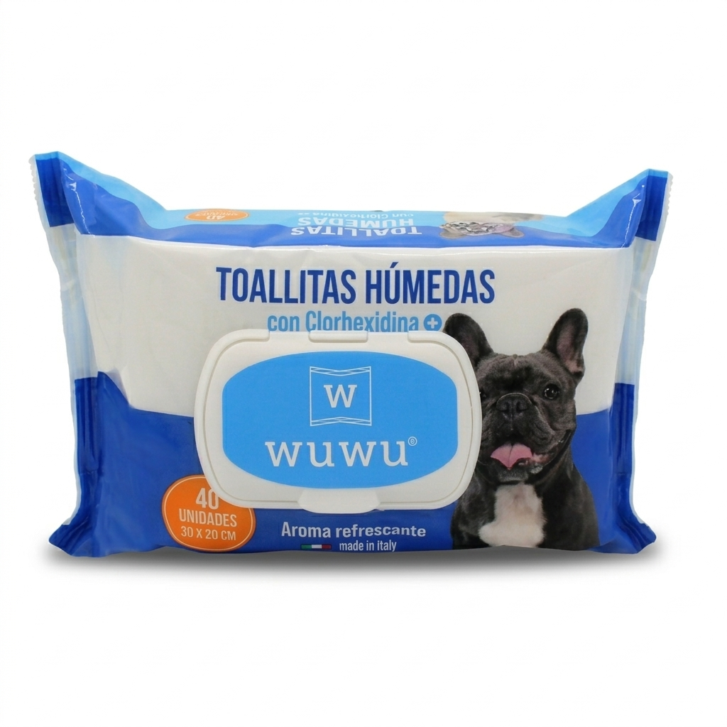 Toallitas Húmedas con Clorhexidina x 40 unid – Limpieza dermatológica para perros y gatos - Dermatológicos veterinaria en MasKotas Farmavet
