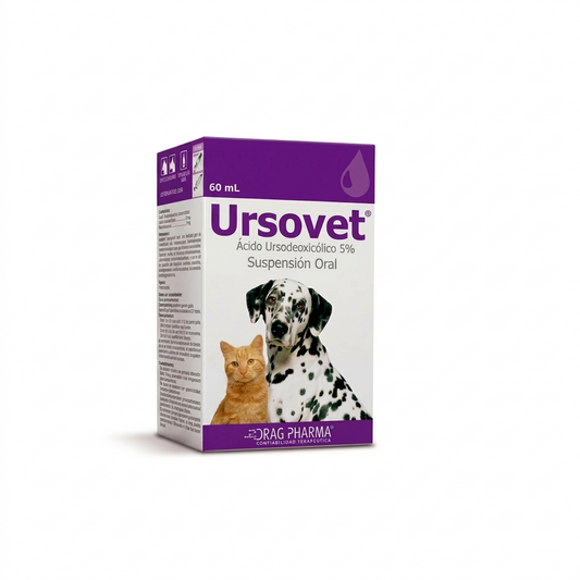 Ursovet 60 ml suspensión oral perros y gatos – Protección hepática - Antihemeticos, Hepaticos y gástricos veterinaria en MasKotas Farmavet
