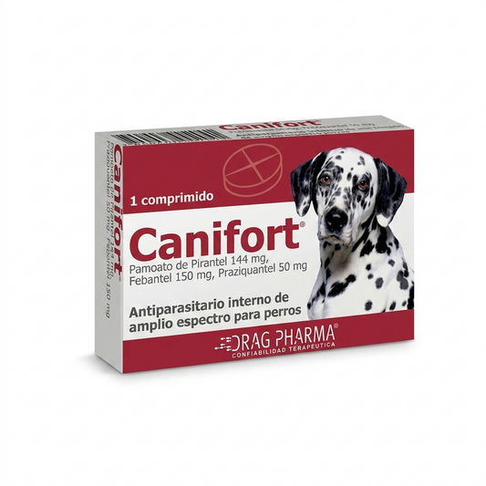 Canifort Cachorro 1 Comprimido – Antiparasitario interno amplio espectro - Antiparasitarios externo veterinaria en MasKotas Farmavet
