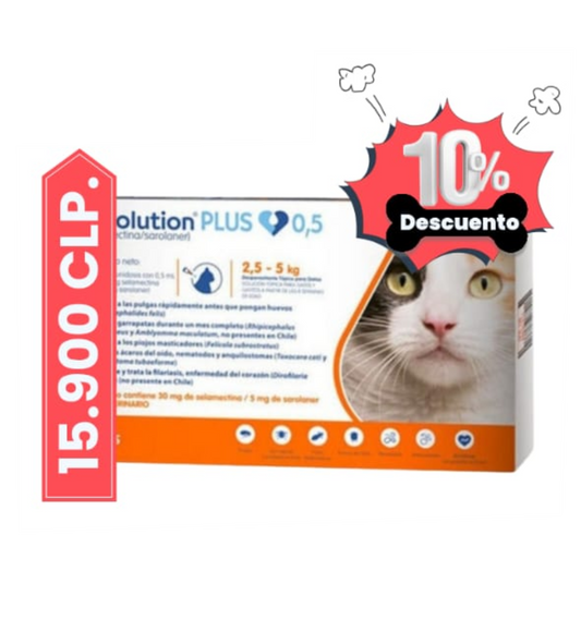 Revolution plus gato 2.5-5 kg x 1 unid