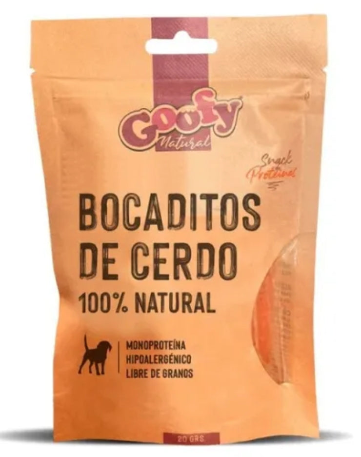 Goofy Bocaditos de Cerdo 100% natural perro x 20 gr.
