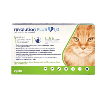 Revolution plus pipeta gato 5 - 10 kg x 1 unid.