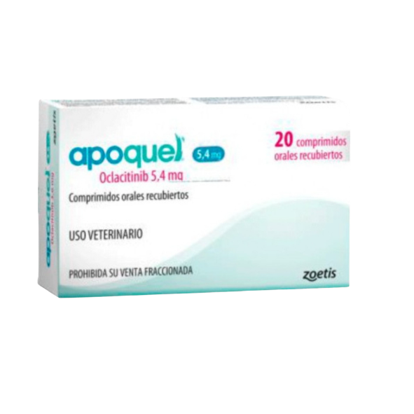 Apoquel 5.4 mg para perros medianos – Control de dermatitis alérgica (20 comprimidos)