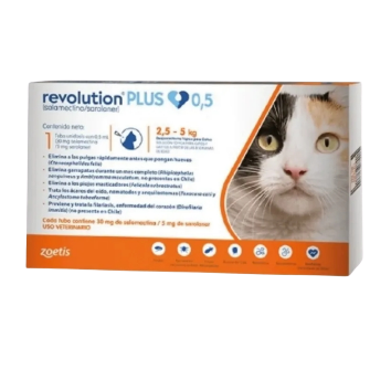 Revolution plus gato 2.5-5 kg x 1 unid