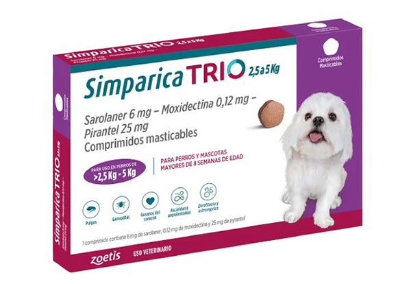 Simparica trio 2.5-5 kg x  3 comp.