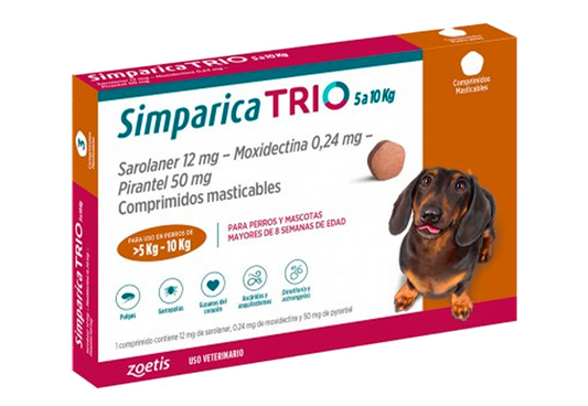 Simparica trio 5-10 kg x 1 comp.